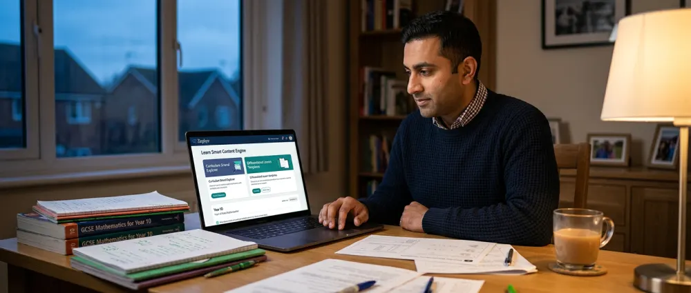 A secondary-school teacher using Zephyr Learn