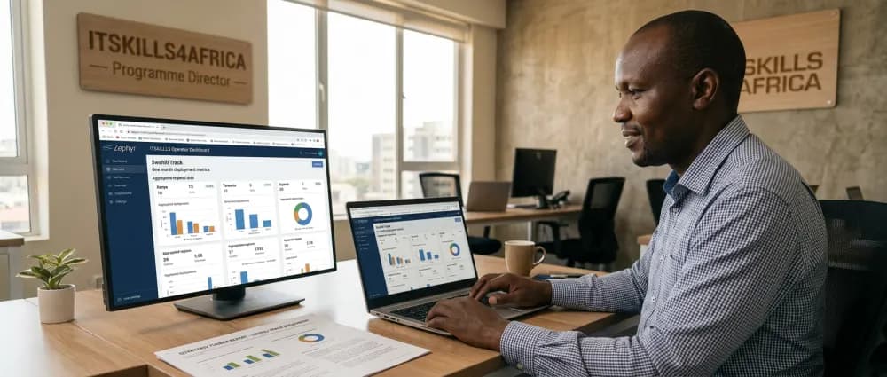 An operator reviewing the delivery dashboard