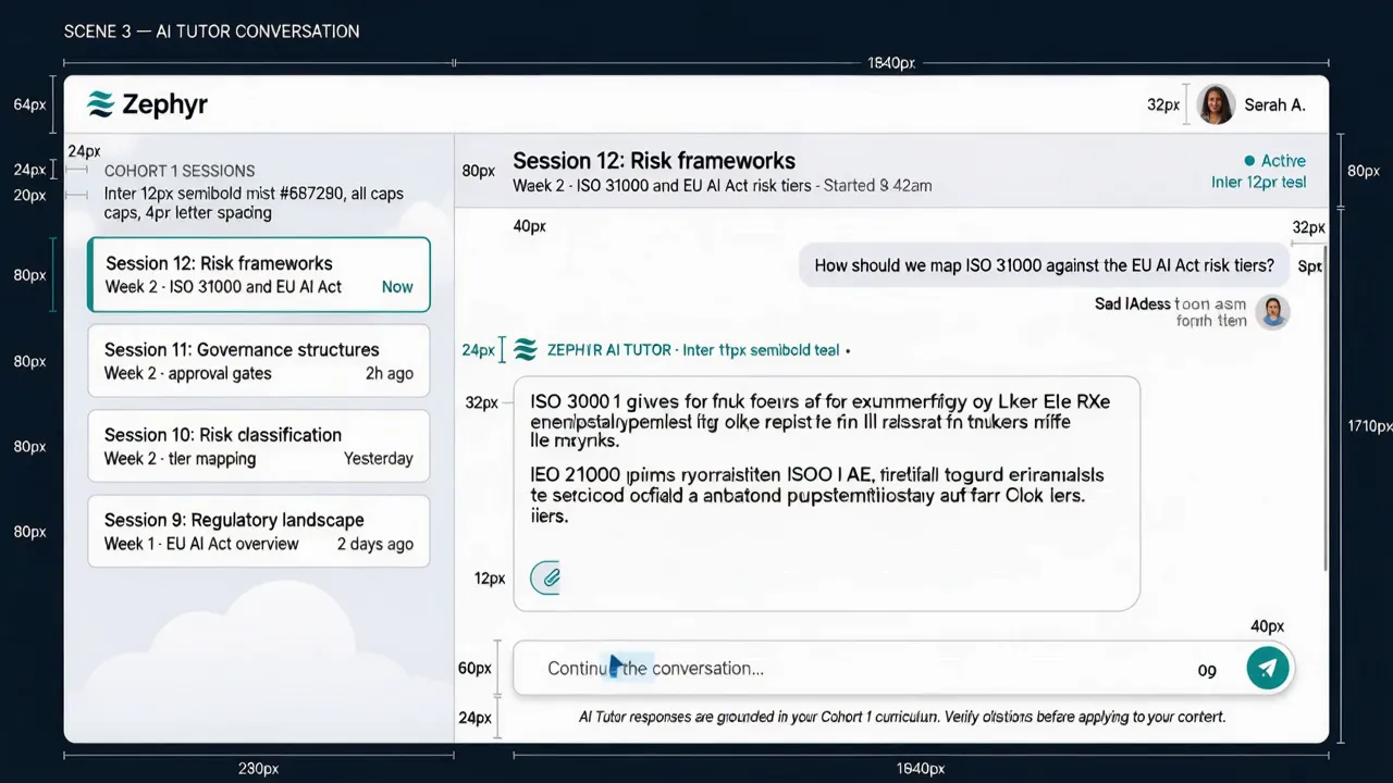 AI Tutor conversation screen