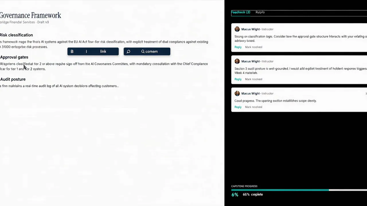 Capstone workspace screen
